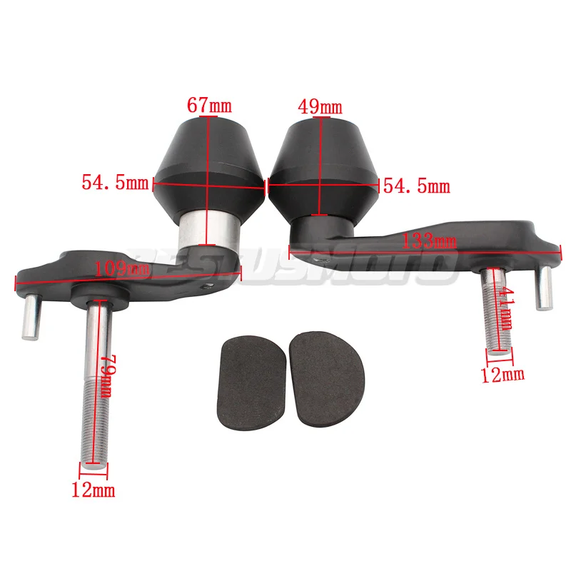 Слайдеры с черной и Углеродистой рамой мотоцикла защита от падения для Yamaha YZF R1