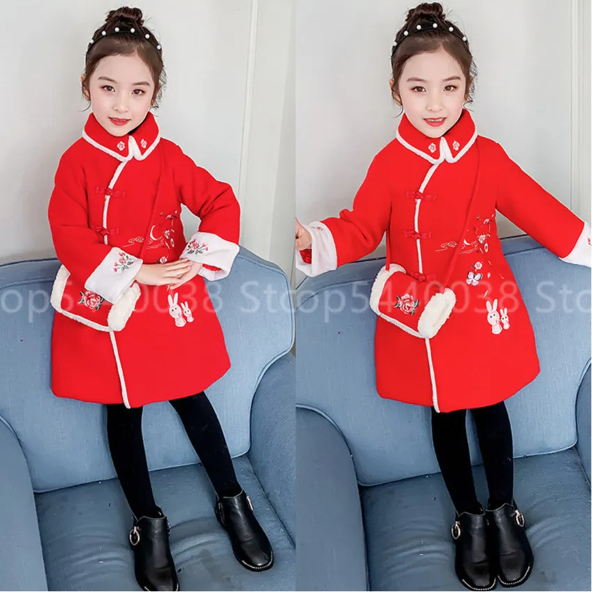 Детский праздничный китайский Чонсам на новый год 2021 костюм Тан в китайском