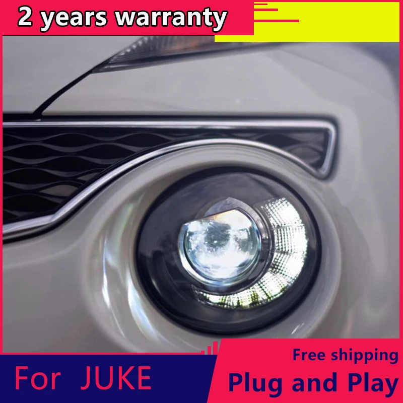 

KOWELL Car Styling for Nissan JUKE headlights 2013 2014 2015-2018 led ESQ headlight Head Lamp led drl projector headlight h7 hid