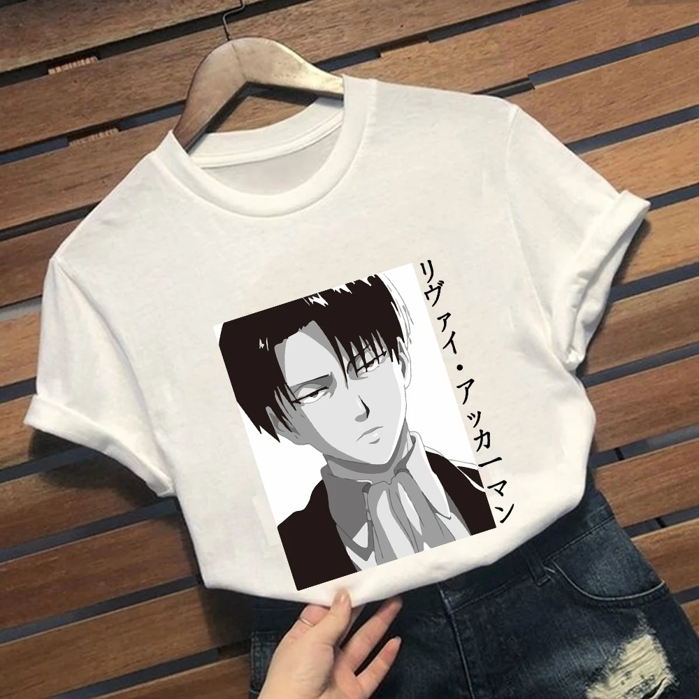 

Attack on Titan T-shirt Ackerman Casual Short Sleeve Tee Men Tops