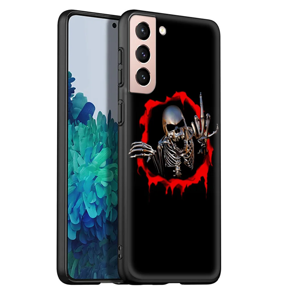 

Skull Luxury Phone Case for Samsung Galaxy S20 FE S21 S20 Ultra S10 Lite S10E S9 S8 Plus 5G Soft Coque Shell