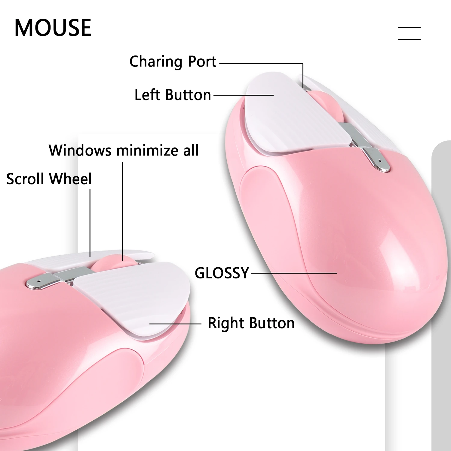 wireless 2 4g mouse rechargeable cartoon creative mause protable designed 1200dpi usb optical office mice for pc laptop computer free global shipping