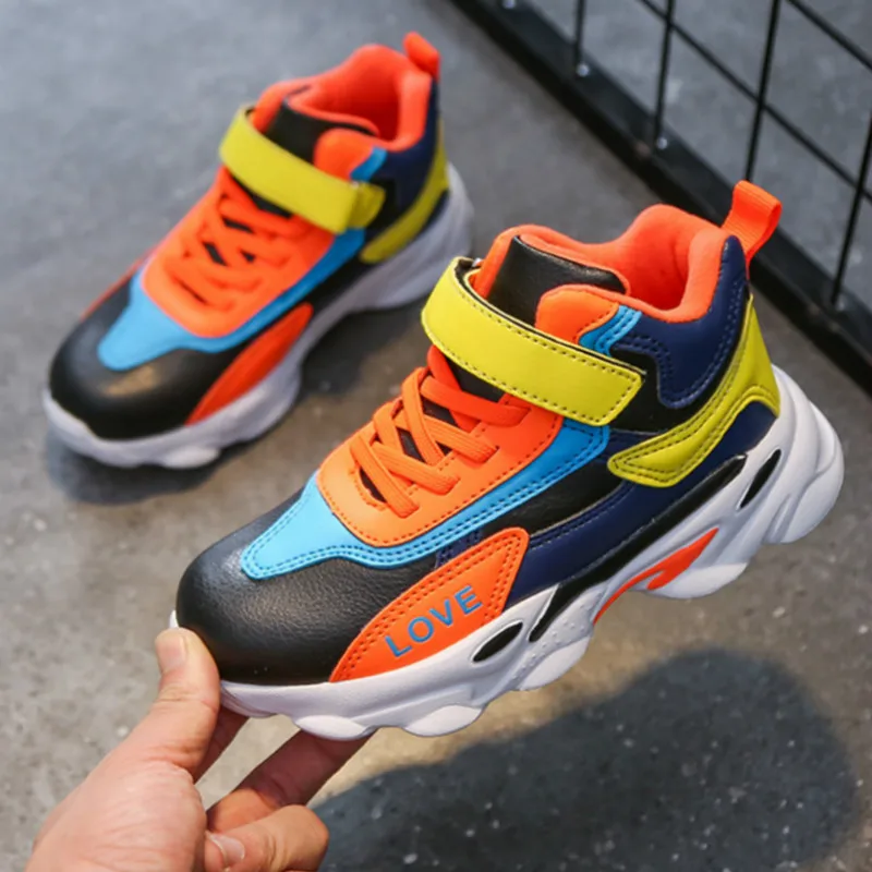 Баскетбольная обувь для мальчиков и девочек детские кроссовки из экокожи