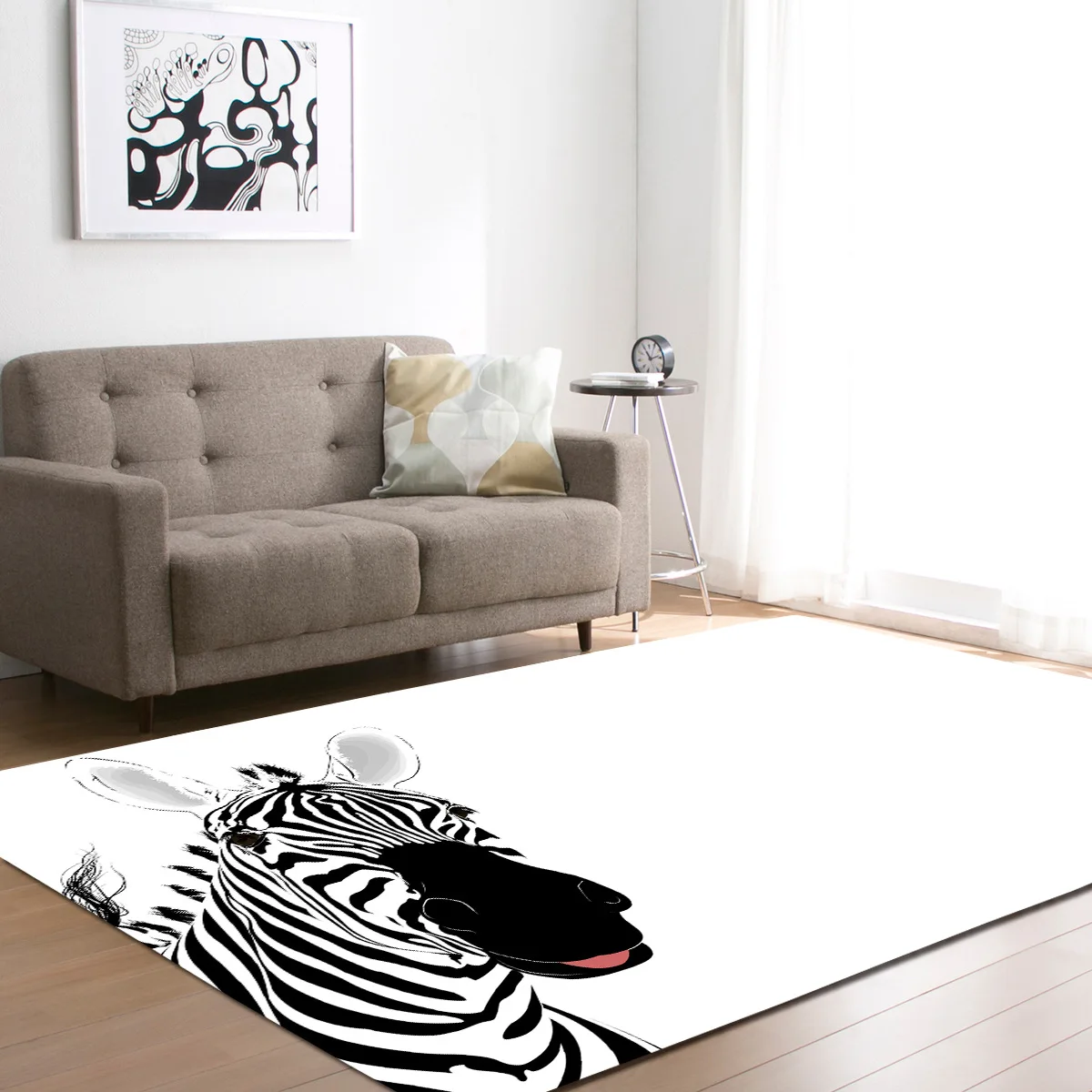 Животное Зебра Печатный 3D ковер большой размер гостиная спальня чай Настольный