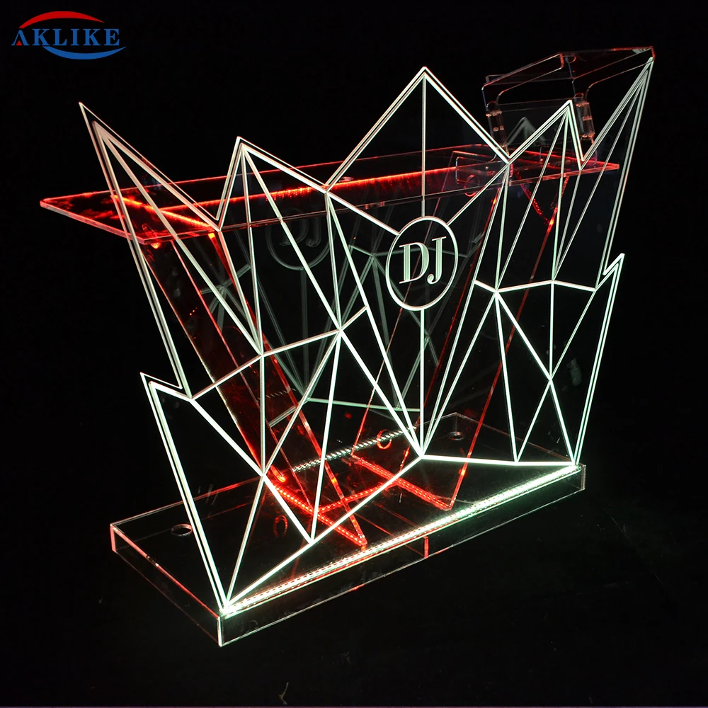 Акриловый светодиодный дисковый стол AKLIKE цветные огни съемный диджейский