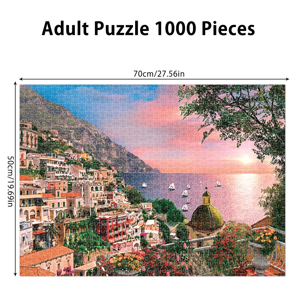 

1000Pcs Jigsaw Puzzle 70x50cm Children Educational Toys Parper Puzzle Adult Funny Toy Room Decoration Stickers Beautiful Scenery