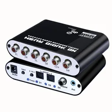 Digital 5.1 EU Audio Decoder Dolby Dts/Ac-3 Optical To 5.1-Channel RCA Analog Converter Sound Audio Adapter Amplifier Converter