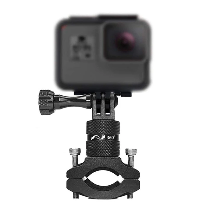 Алюминиевое Крепление на руль велосипеда для GoPro 360 градусов Поворотная стойка
