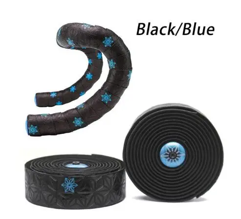 black blue Натуральная супер липкая лента Supacaz Kush для езды на велосипеде, шоссейные ленты для велосипеда, кожаные ленты для руля, ленты для шоссейного велосипеда - Цвет: black blue