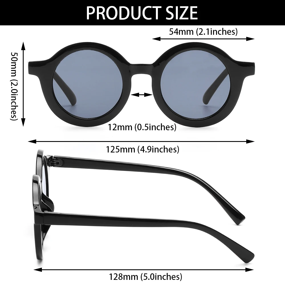 

Retro Round Frame Kids Sunglasses UV 400 Protection Eyewear for Children Sun Glasses Girls Boys Outdoor Beach Protection