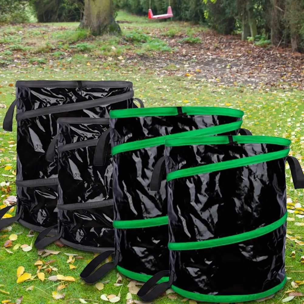 

Leaf Garden Lawn Yard Waste Bag Portable Spring Steel Wire Foldable Storage Bag Large-Capacity Home Office Gardening Lawn Pool