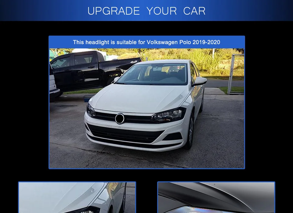 2 шт. автомобильный Стайлинг для VW Polo фары- Polo светодиодный фонарь DRL фара ближнего света дальнего света все светодиодный