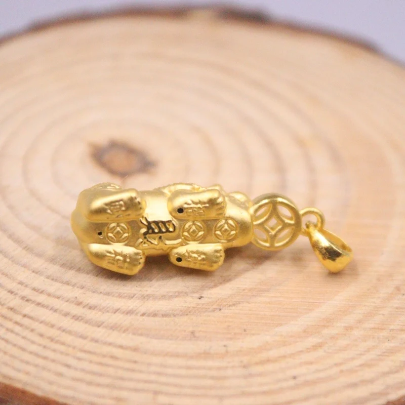 Подвеска из настоящего чистого золота 999 пробы 24 к для мужчин и женщин подарок 3D