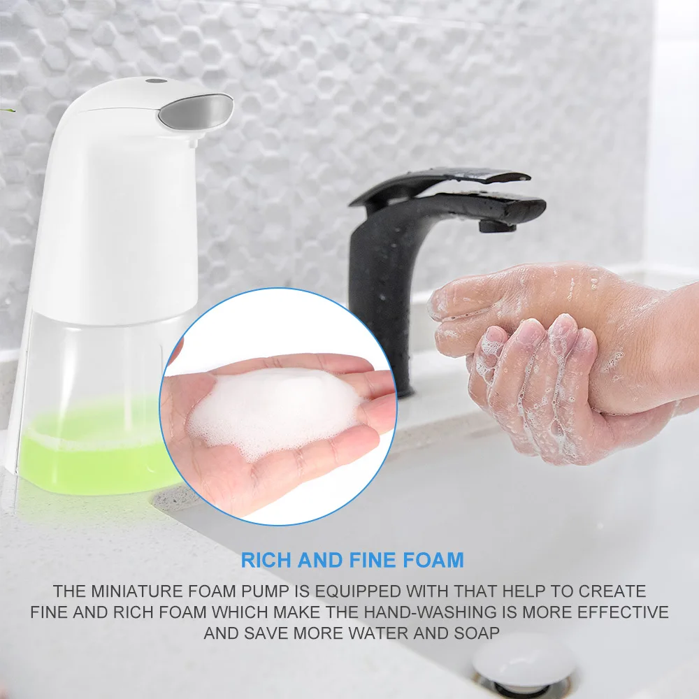 

300ML Automatic Foaming Soap Dispenser Non-Contacted Soap Dispenser With Smart Sensor For Kitchens Bathrooms