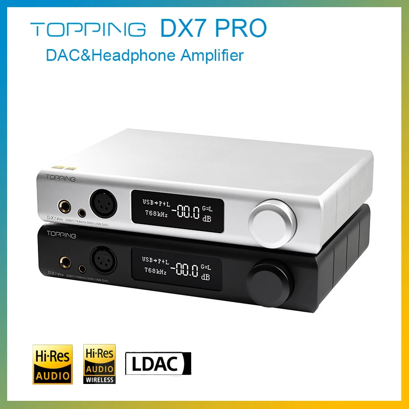 Усилитель для наушников Topping DX7 Pro ES9038PRO с поддержкой DSD1024 32 бит 768 кГц Bluetooth 5 0 LDAC ЦАП