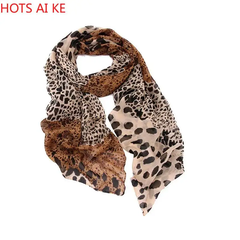 

Star Long u Leopard Scarf European and American Leopard Scarf New Korean Version Chiffon Fashion Elegant Female Scarf