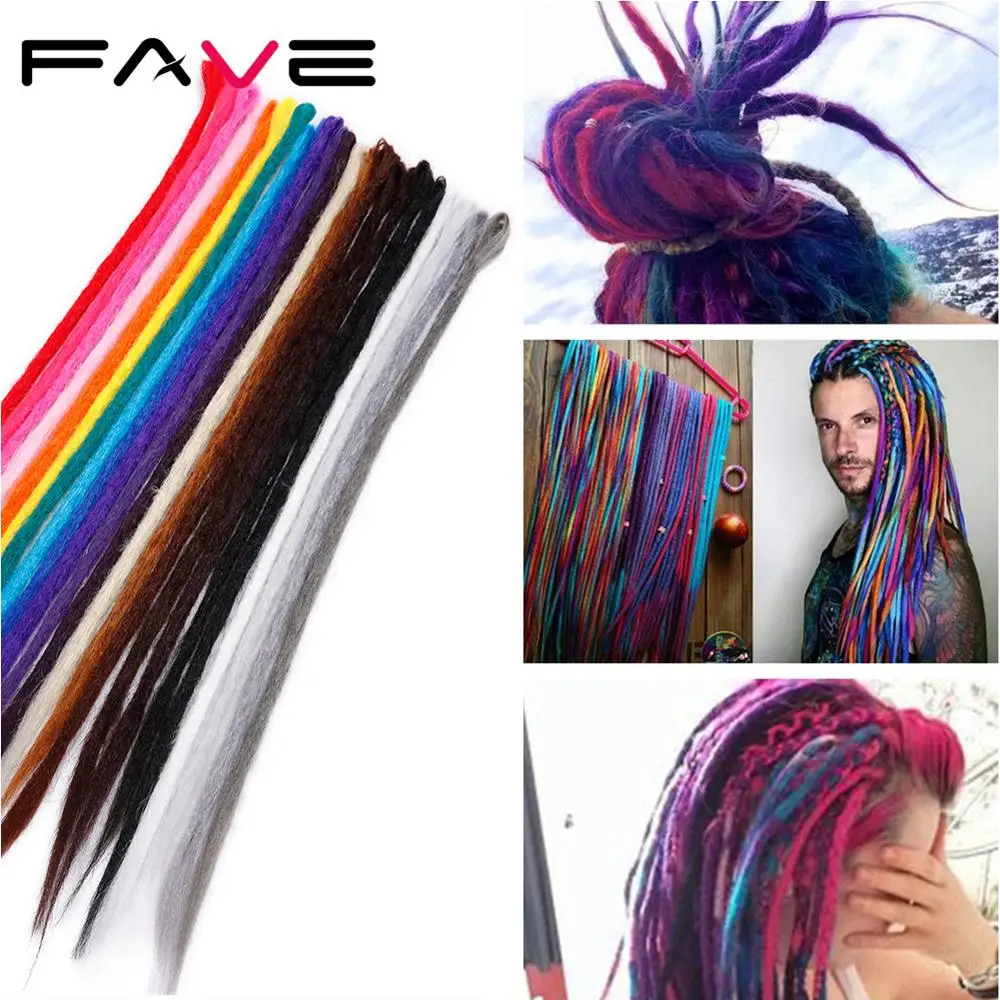 FAVE синтетические мягкие Накладные крючком дреды ручной работы для женщин и