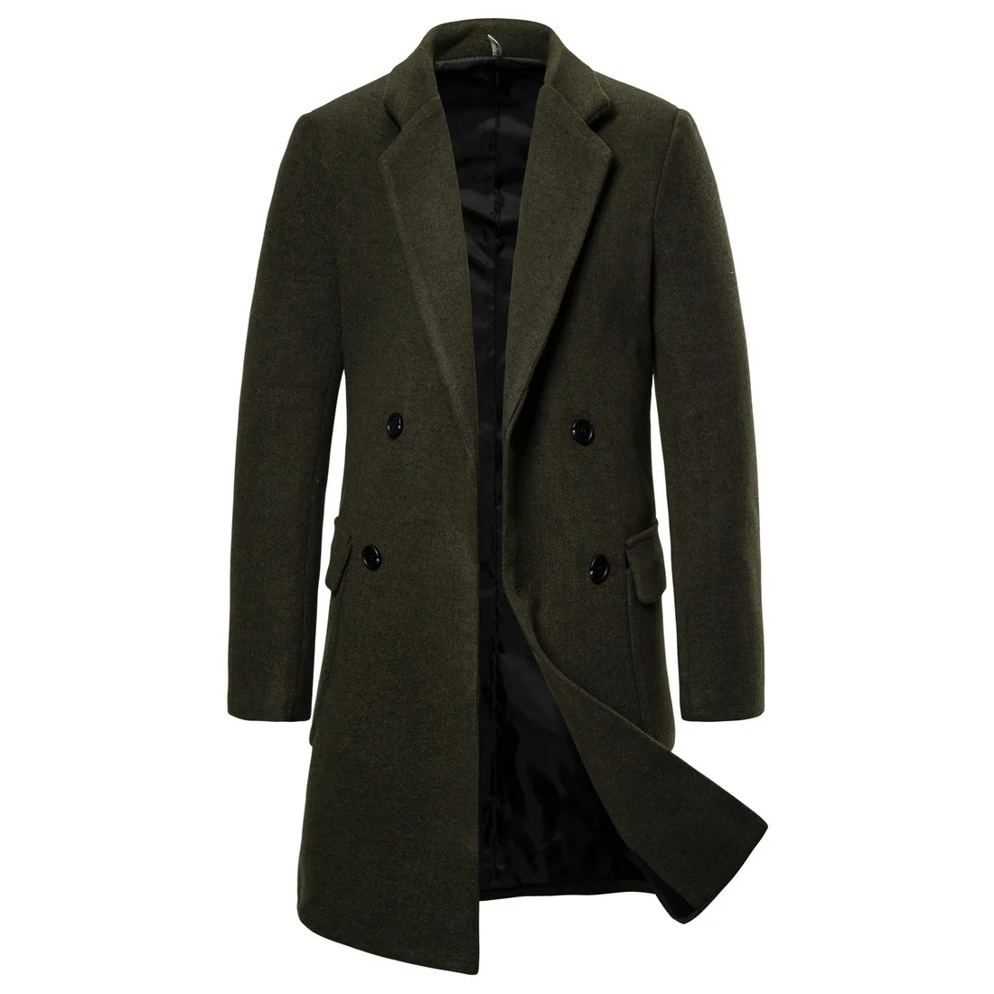 

Autumn and Winter New Foreign Trade Men's Double-breasted Coat Coat Trench Coat