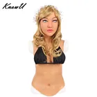 Ноуву E-Cup головные уборы женская грудь с животом силиконовая женская маска из силикона