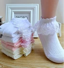 Лидер продаж, весенне-летние носки для девочек, хлопковые сетчатые кружевные детские носки, детские носки для девочек 4 партлот