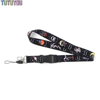 pc2067 space astronaut hot style cartoon key chain lanyard gifts for friends phone usb badge holder necklace