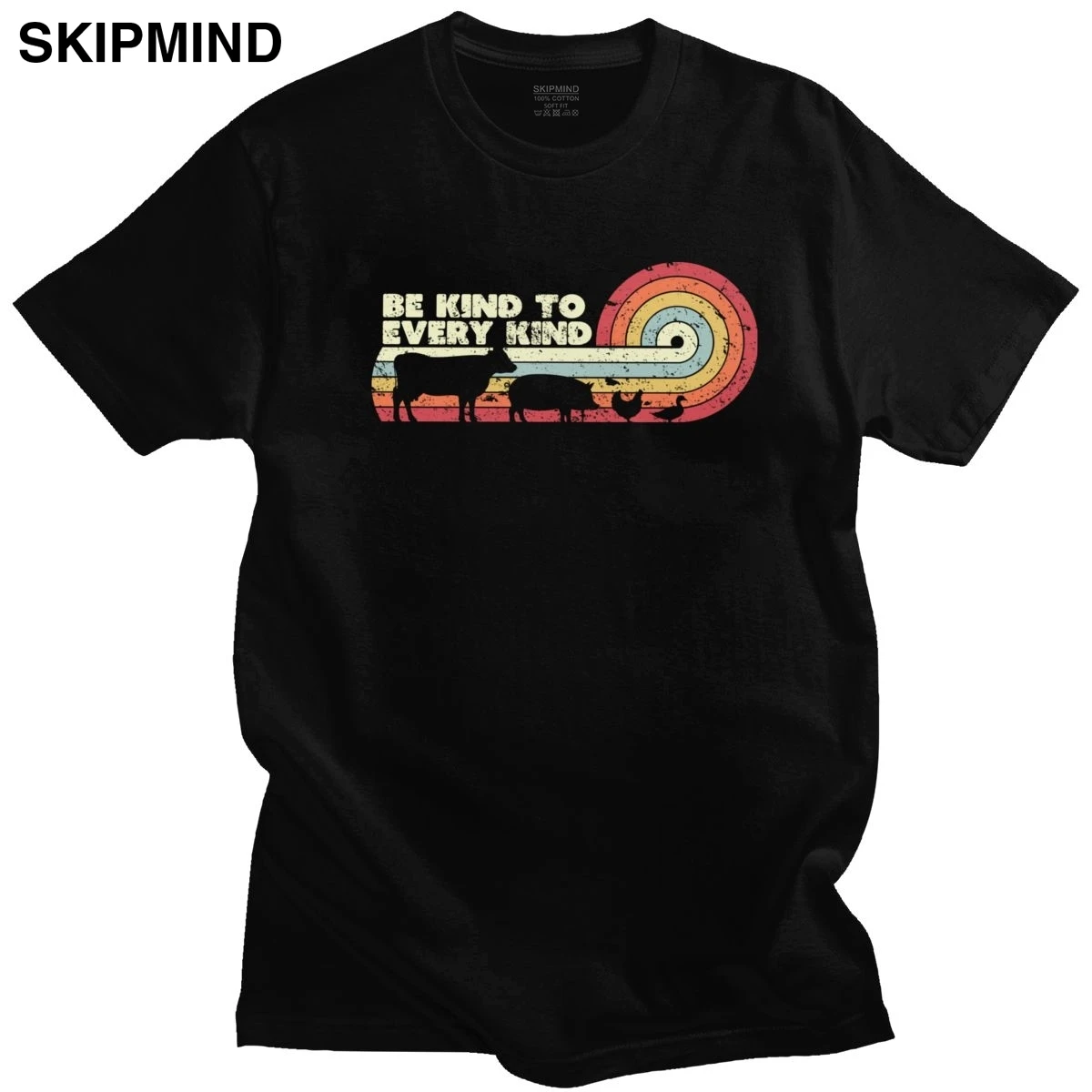 Модные Винтажные 70s Вид к каждому футболка для мужчин с коротким рукавом