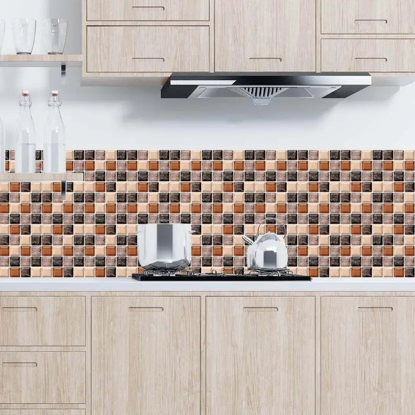 Скандинавские винтажные пользовательские мозаичные наклейки 3d самоклеющиеся на