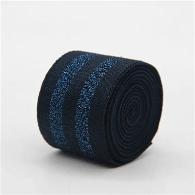 black blue 4cm 5 см 4 см резинки золотые серебряные полосы резинка 40 мм 50 мм пояс для одежды брюки Швейные аксессуары DIY 1 м - Цвет: black blue 4cm