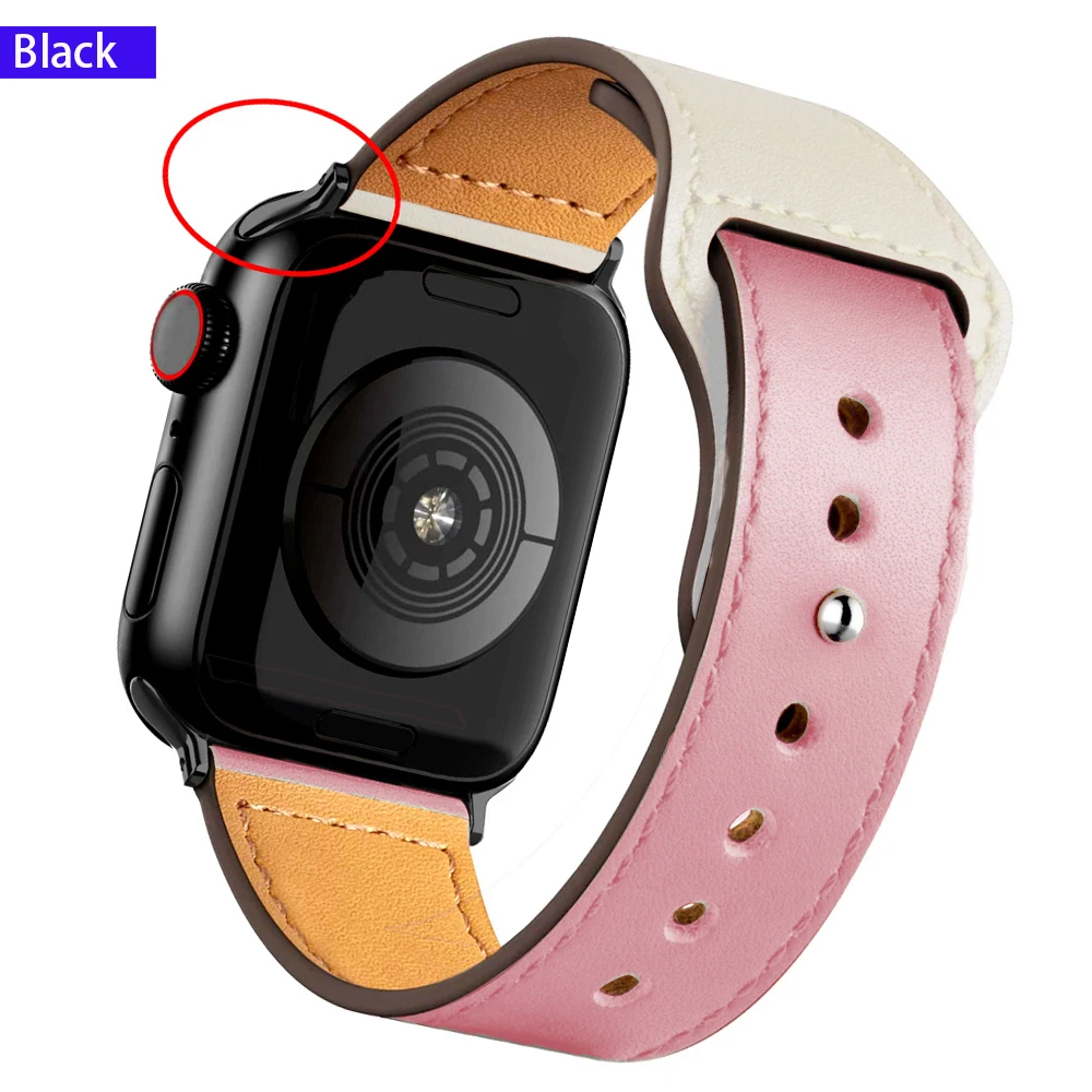

Leather strap For Apple watch band 44mm 40mm 42mm 38mm 44 mm Smartwatch Accessories bracelet iWatch 3 4 5 6 se