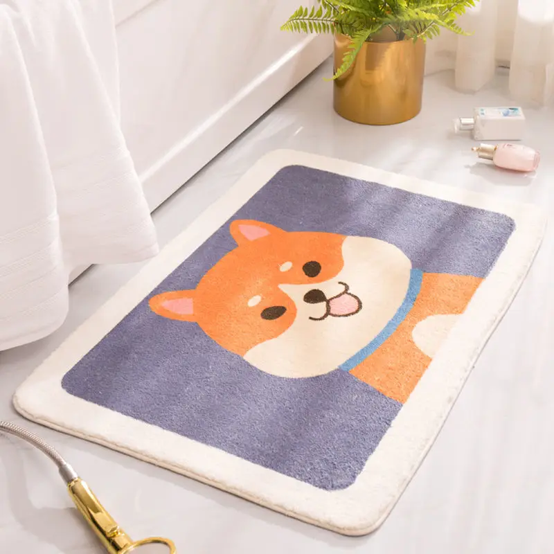 

Cartoon Sand Scraping Dust Door Entrance Mat Hallway Kitchen Bath Non-slip Rug Dust Removal Carpet Wire Loop Footpad Doormat