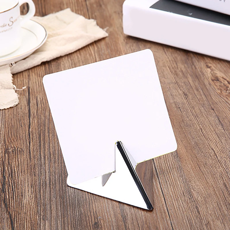 Stainless Steel Menu Holder Business Card Name Display Stand Rack Price For Hotel Buffet Accessories | Дом и сад
