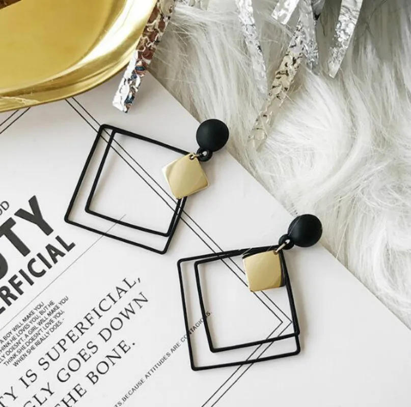 Женские Геометрические серьги длинные в Корейском стиле сережки сеточку