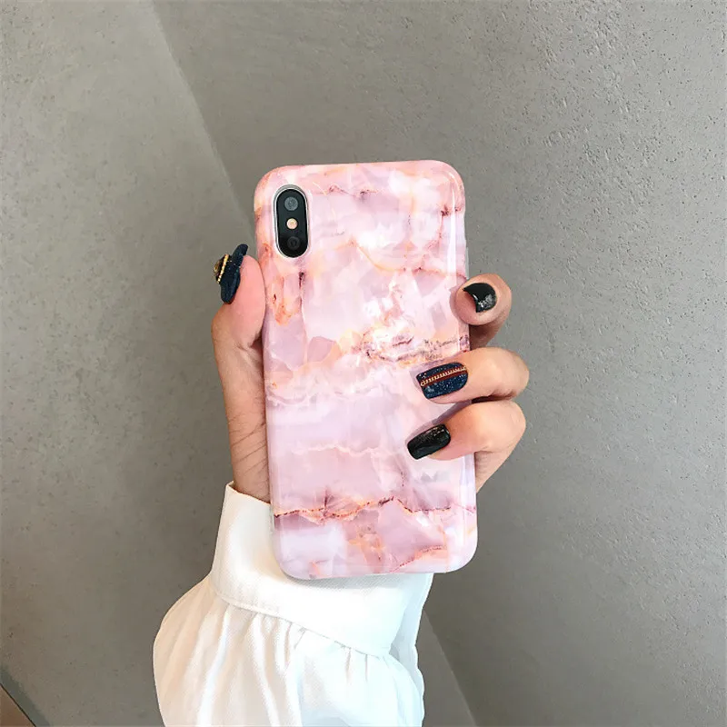 Милый мраморный роскошный ТПУ Телефон чехол для iPhone 6 7 8 Plus X XS 7Plus 6s XR Max Чехлы Capinha |