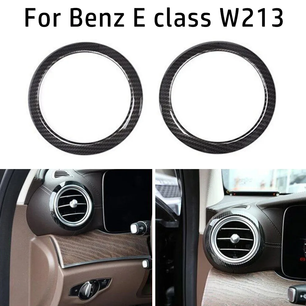 

Стильное углеродное волокно для Mercedes Benz E класса W213, украшение для автомобильного кондиционера, кольцо для крышки, отделка, автомобильные ак...