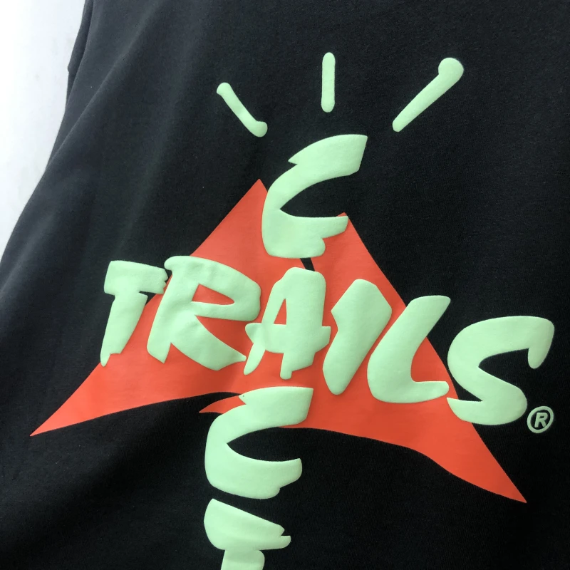 

Foam Printing Travis Scott Cactus Jack Trails T-Shirt Men Women Summer Style Top Quality Tops Tee