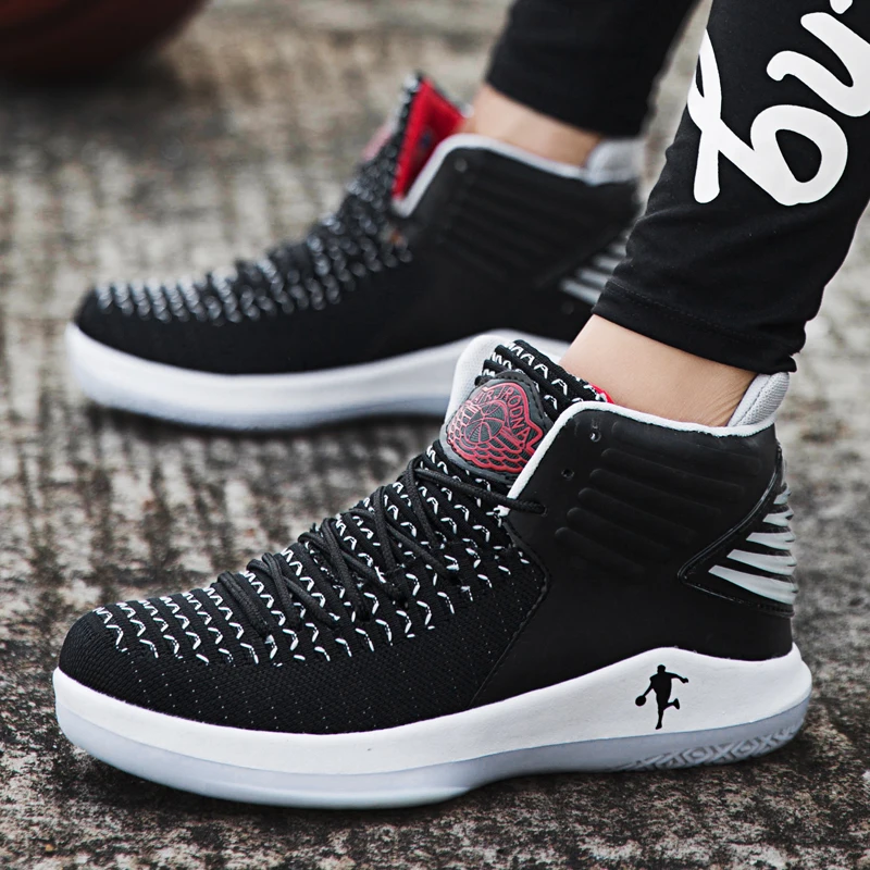 Баскетбольная обувь с высоким берцем для мужчин кроссовки ботильоны дышащие