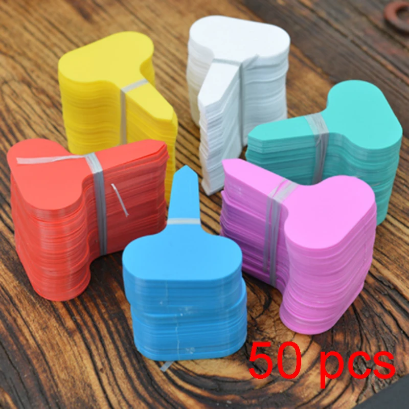 50 шт. красочные садовые маркеры для этикеток бонсай метки знак ПВХ стерео