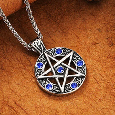 Кулон в стиле ретро с пентаграммой европейском и американском ожерелье из