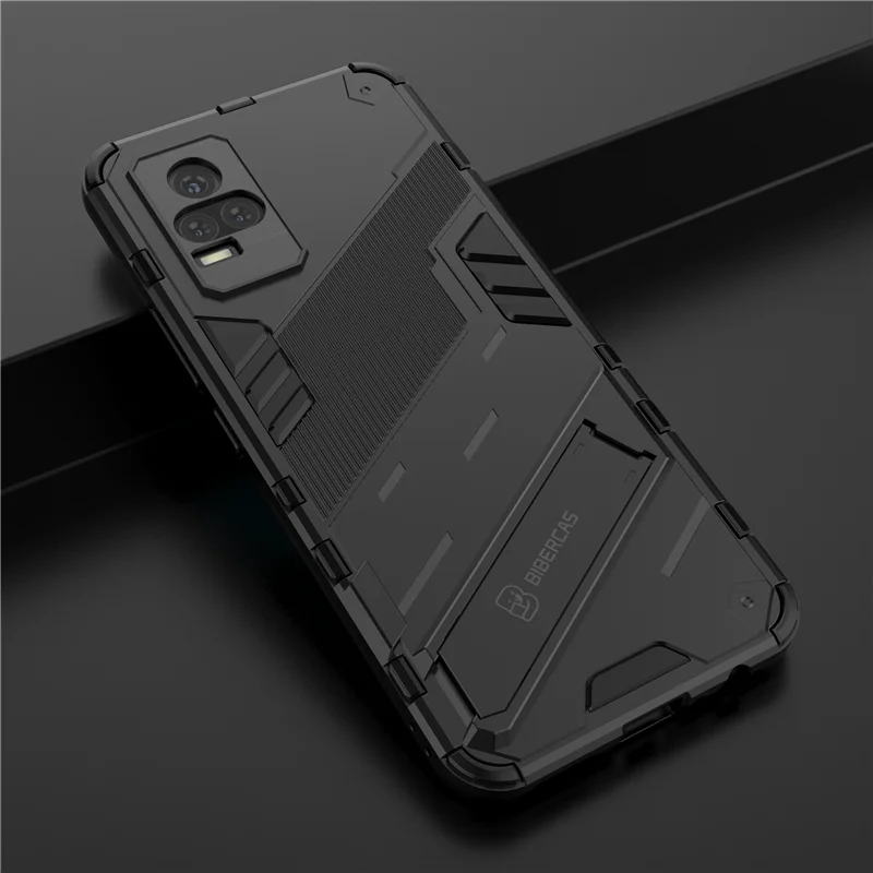 Protective Case For Vivo Y73 Case For Vivo Y73 Cover Armor Hard Rubber Invisible Bracket Funda Holder Cover For Vivo Y73