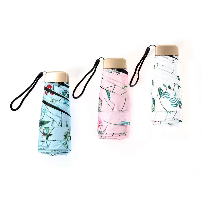 

Portable Sun Parasol Mini 5 Folds Lightweight Anti-UV Umbrella Outdoor Parasol Umbrella UV woman umbrellas-30