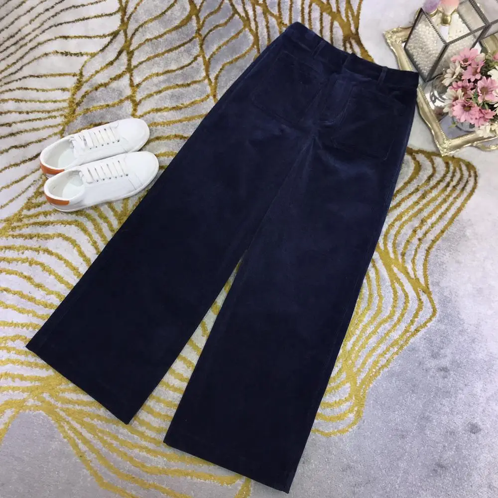 9 21 осень зима новый 2020 модный темпераментный вельветовый длинный рукав отворот