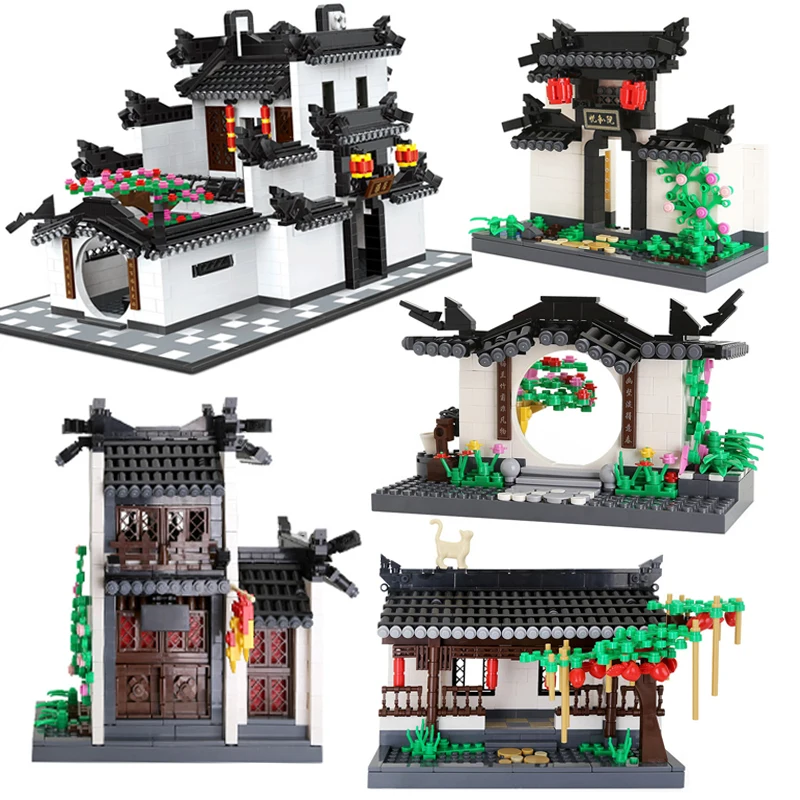 

Уличный дом, архитектура, Китай, древние времена, китайская вилла, модель, строительный блок, сделай сам, кирпич, творческая игрушка для дете...