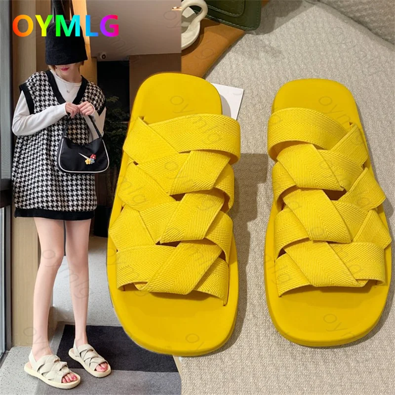 

Сандалии женские в римском стиле, сетчатые, красные, на плоской подошве, летние, 2021