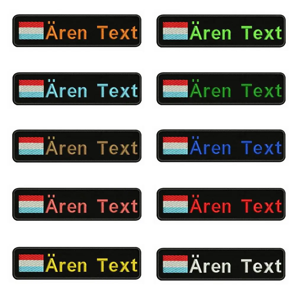 Нашивка с изображением флага Люксембурга 10 х2 5 см|Заплатки| |