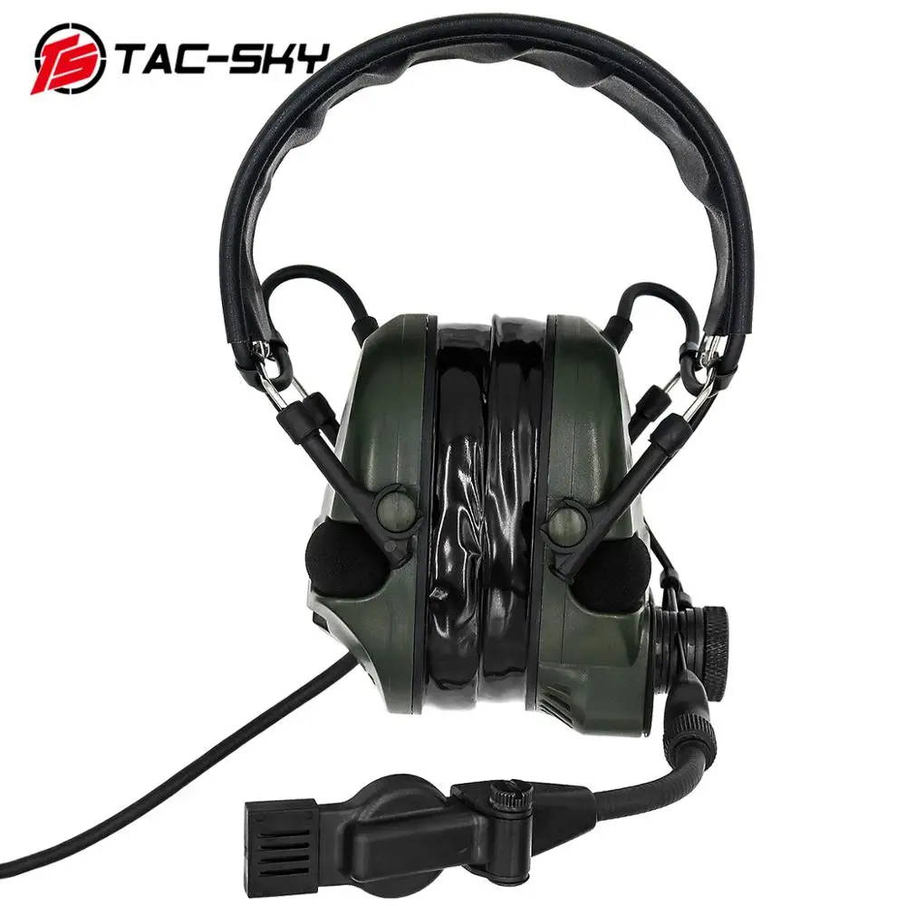 TCI LIBERATOR 1 TAC-SKY silicone earmuffs noise reduction pickup military tactical shooting walkie talkie headset FG