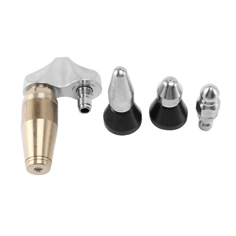 

(4 Nozzles Per Lot) High Pressure Sewer Drain Cleaning Nozzle, Sewer Jetter Heads