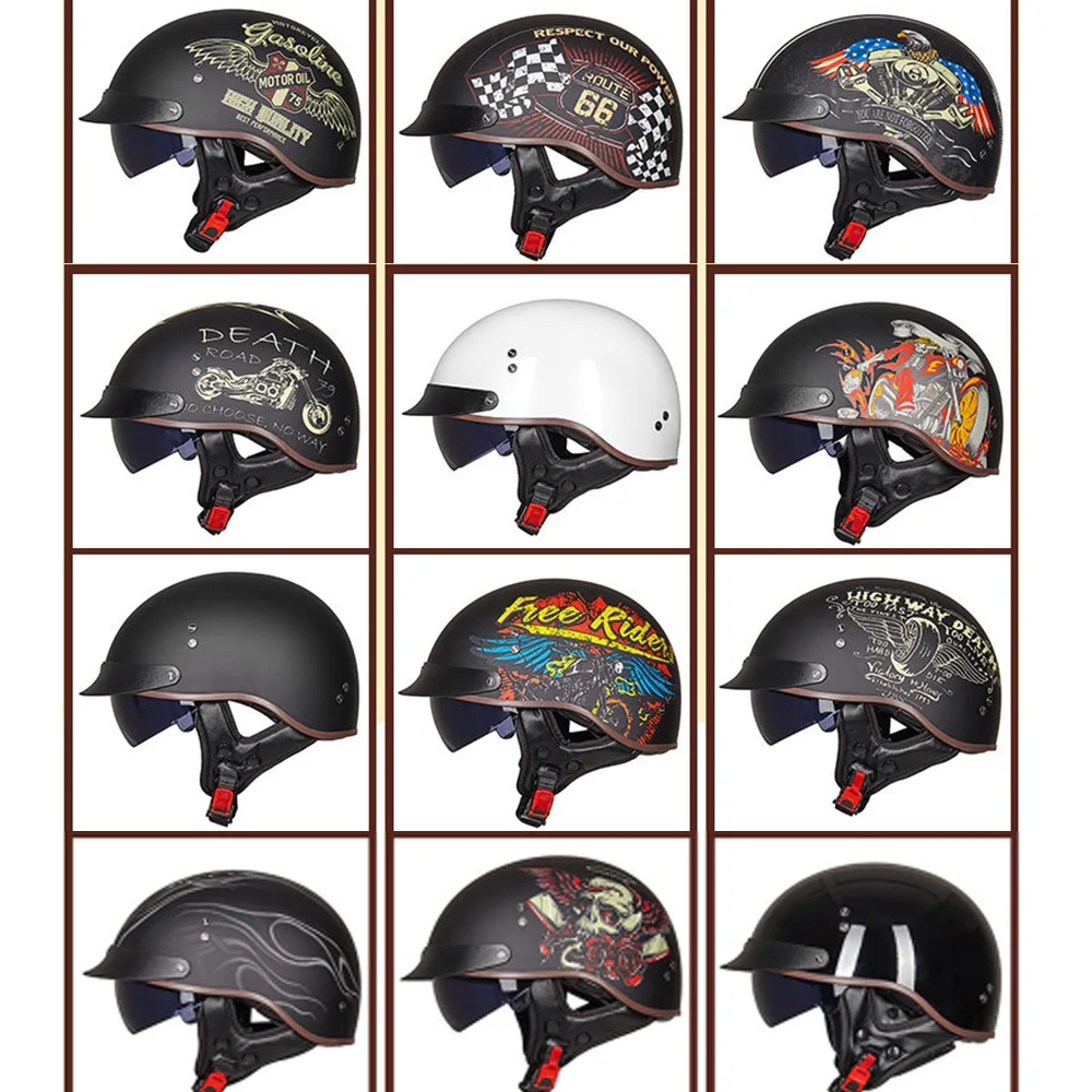 

GXT Casco Motocross DOT Certification Open Face Helmet Men Women Outdoor Travel Casco Moto Half Helmet Vintage Moto Helmet
