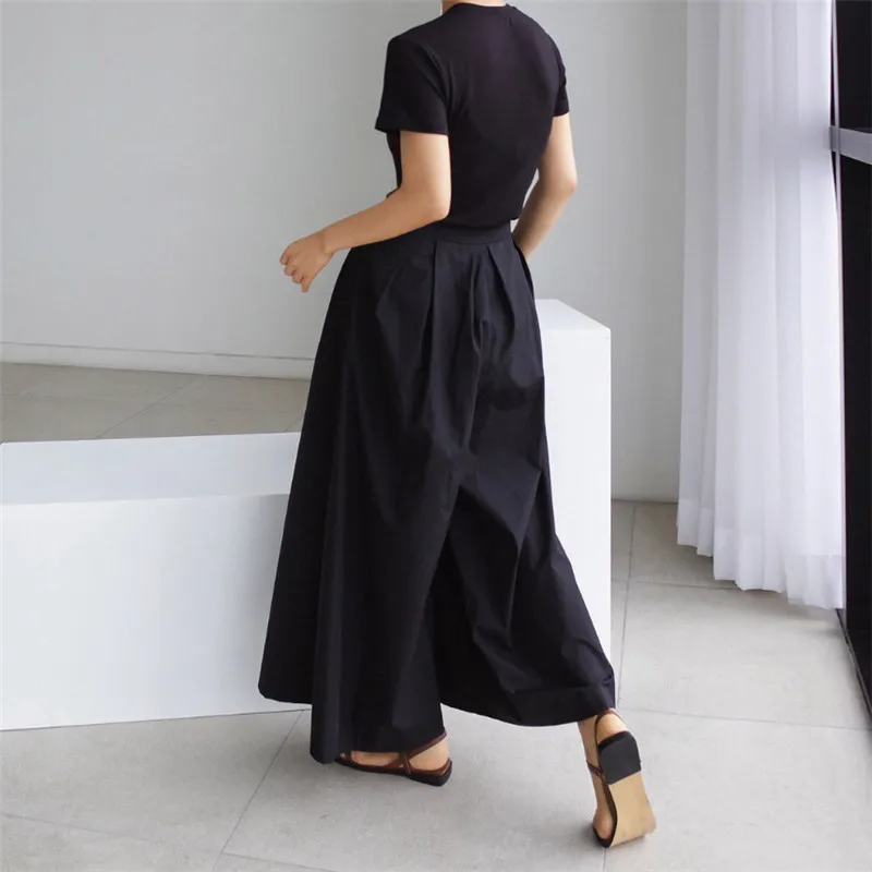 

YourSeason 2020 Korean Plus Size Loose Pants Women Summer Casual Pockets Wide Leg Ankle-length Trouser Solid Color