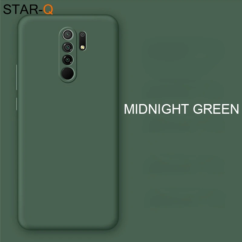 for redmi9 New upgrade full cover camera liquid silicone phone case for xiaomi redmi 9 original soft protective back cover