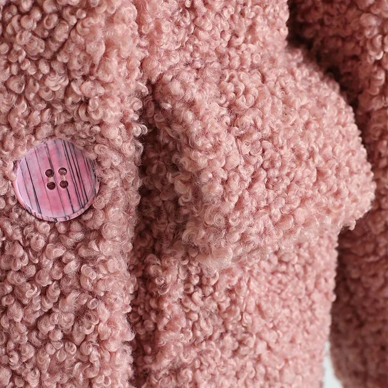 

Women Winter Coat Faux Fur Autumn Teddy Jacket Fashion Casual Solid Warm Female Clothing Vintage Turn-down Collar Outwears LL194